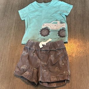 Carter’s Baby Boy Monster Truck Short and Tshirt Outfit